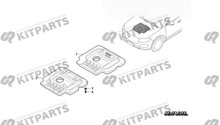 Накладка на двигатель Haval Wingle 7