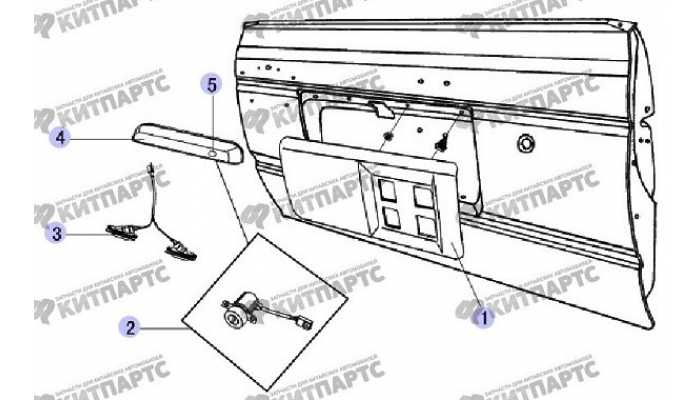 Накладка двери задка (под держатель запасного колеса) Great Wall Safe (SUV G5)