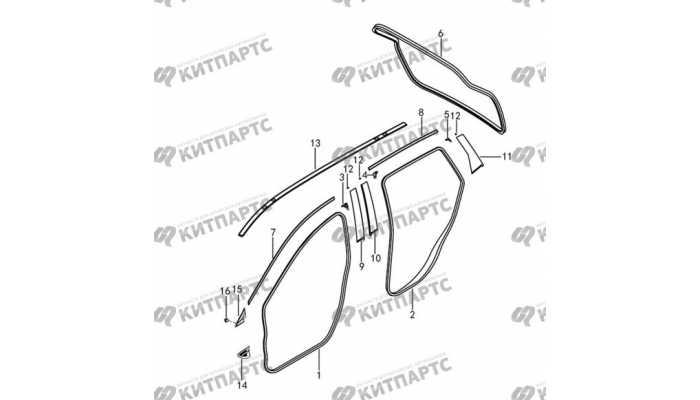 Уплотнители дверей и накладки кузова Dong Feng