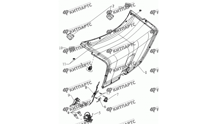Отделка крышки багажника Geely MK